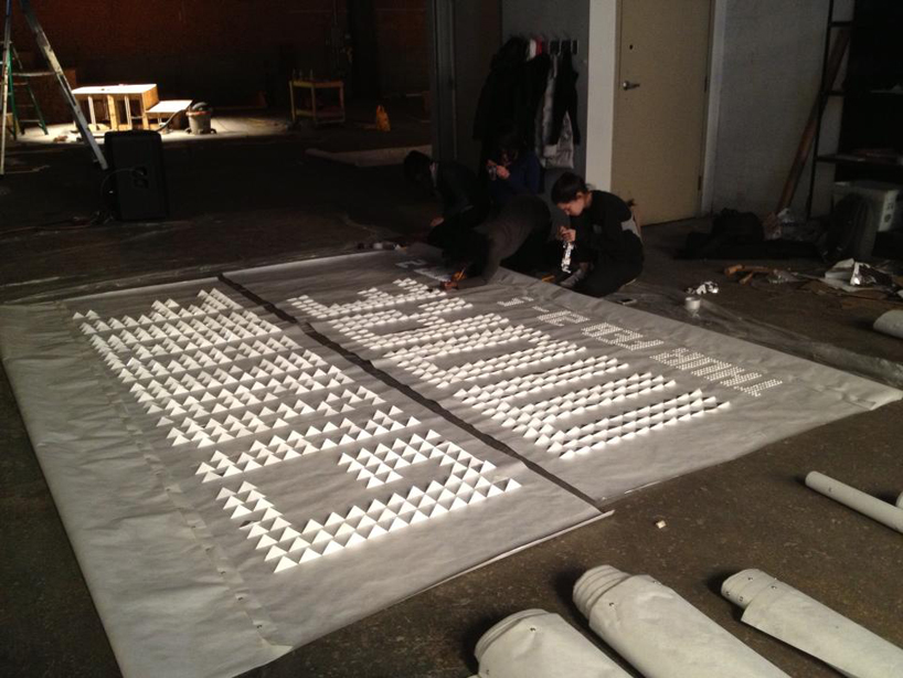 gimme more’ augmented reality installation at eyebeam by SOFTlab + pentagram