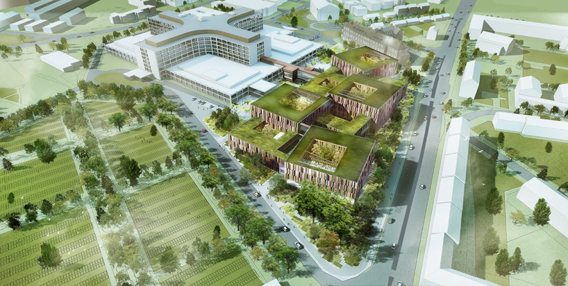 schmidt hammer lassen architects to extend helsingborg hospital in sweden