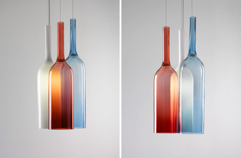 bohemian glass blown jar RGB lights by arik levy for lasvit 