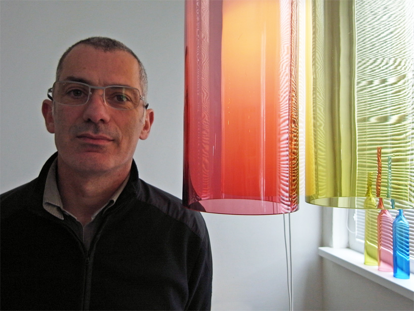 bohemian glass blown jar RGB lights by arik levy for lasvit 