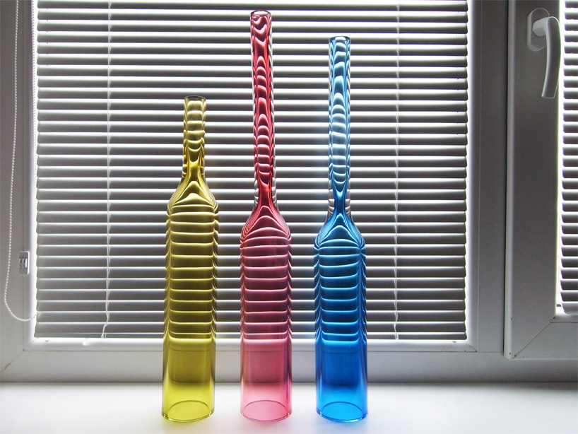 bohemian glass blown jar RGB lights by arik levy for lasvit 