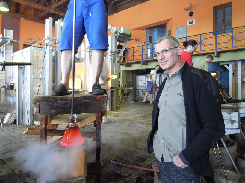 bohemian glass blown jar RGB lights by arik levy for lasvit 