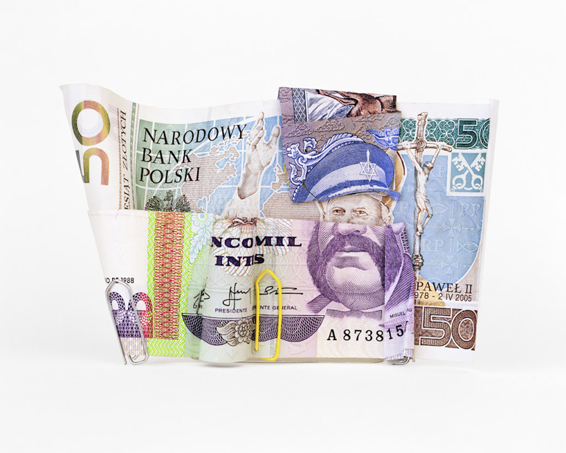 folded money portraits by philippe petremant