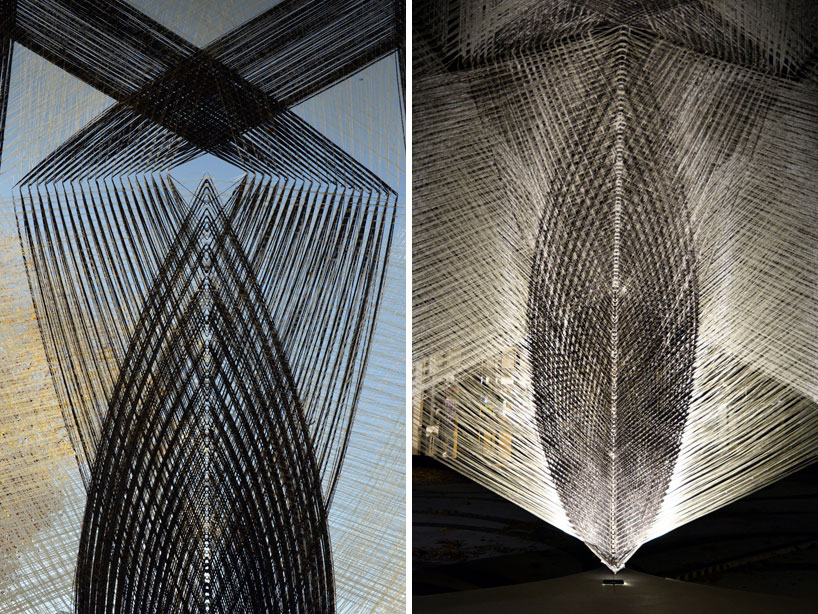 robotically fabricated carbon and glass fibre pavilion by ICD + ITKE