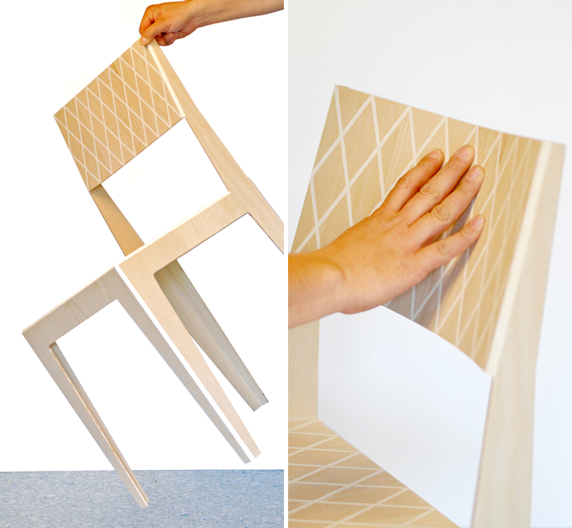 rombo chair by JC karich rombo - a light flexible wood chair by J.C. karich