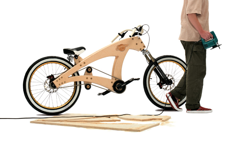 DIY lowrider wooden beach cruiser bicycle by jurgen kuipers