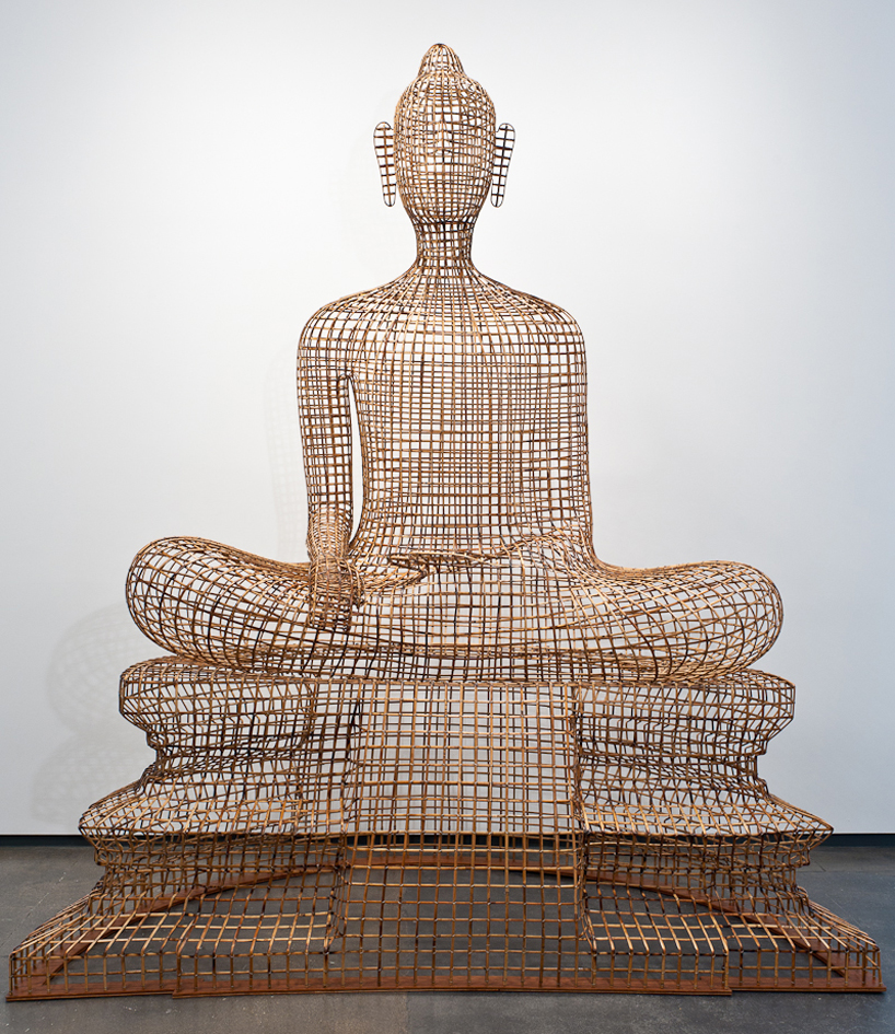 bamboo and rattan sculptures by sopheap pich at the met museum, new york