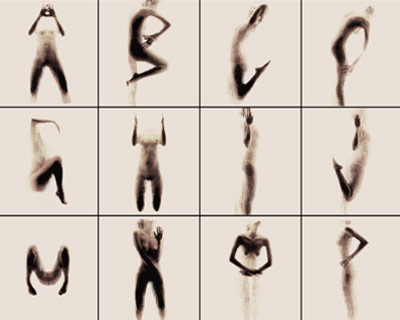 naked silhouette alphabet by anastasia mastrakouli