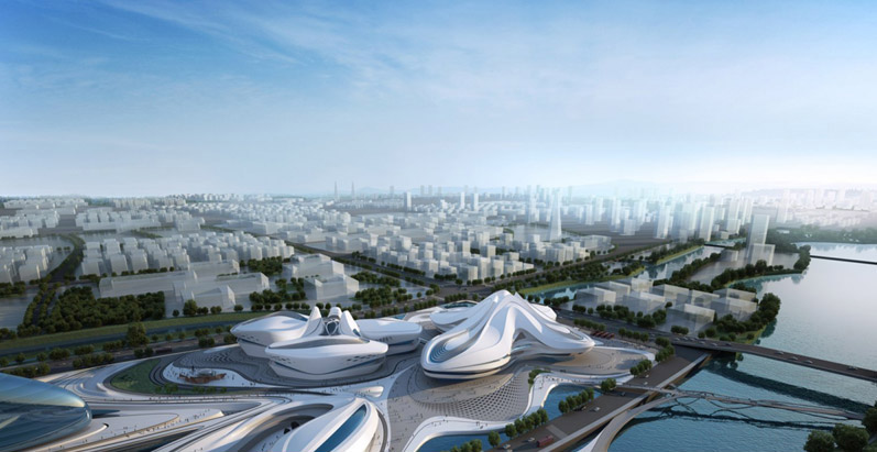 zaha hadid: changsha meixihu international culture & art center