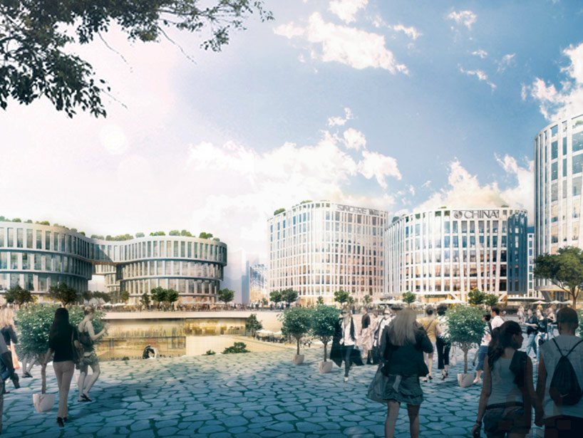 MVRDV: CBD at shanghai hongqiao airport under construction 