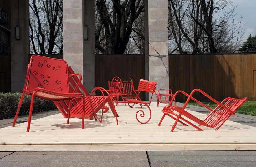 unopiu in wonderland installation by ferruccio laviani