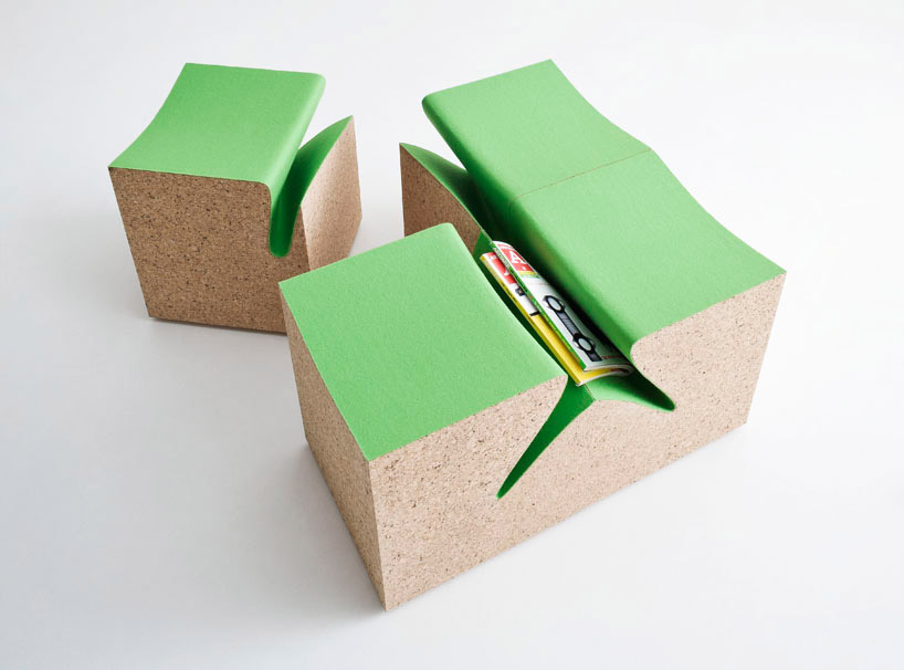 eroded cork stool ES3 by im LAB