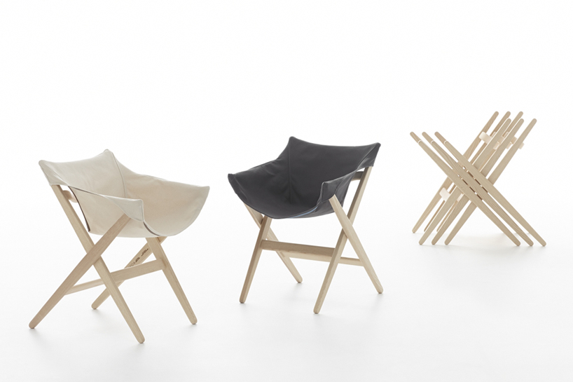 jasper morrison's fionda for mattiazzi references the frame of a camping chair