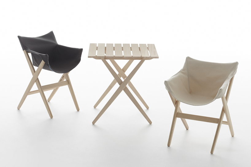 jasper morrison's fionda for mattiazzi references the frame of a camping chair