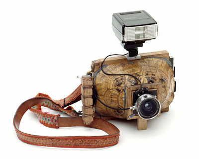 taxidermied turtle and armadillo cameras by taiyo onorato + nico krebs