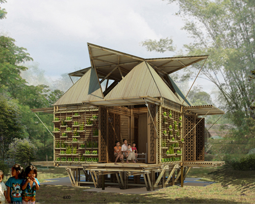 low cost bamboo housing in vietnam by H&P architects