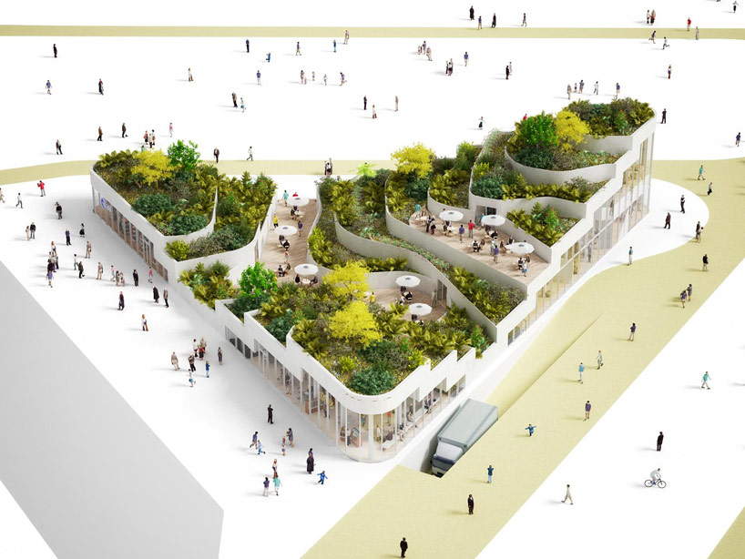 NL architects: super market sanya lake park 