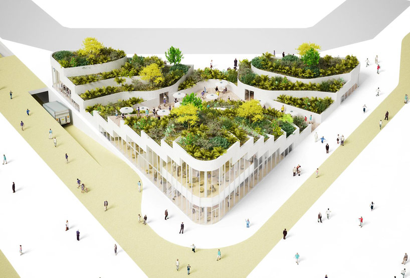 NL architects: super market sanya lake park 