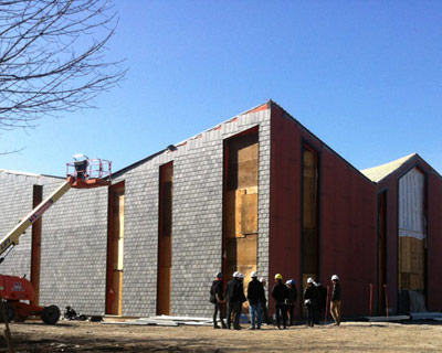 studio gang: chicago river boathouses under construction 