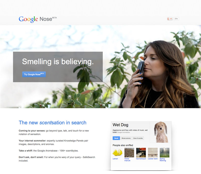 google nose: smell based search engine