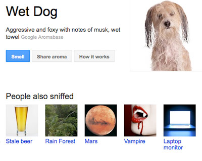 google nose: smell based search engine