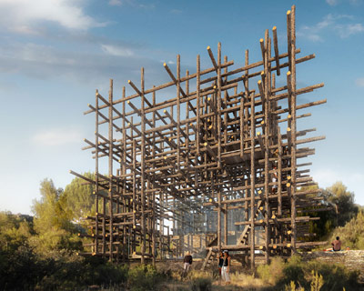 sou fujimoto: geometric forest for solo houses
