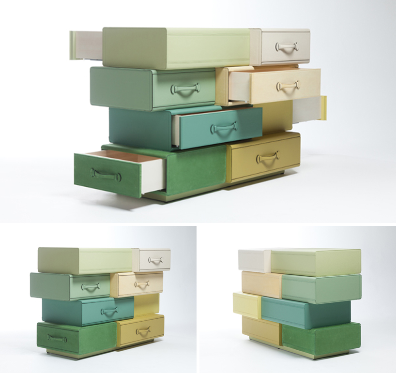 leather suitcase furniture by maarten de ceulaer for nilufar