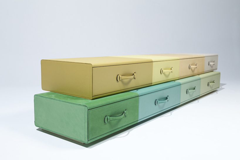 leather suitcase furniture by maarten de ceulaer for nilufar