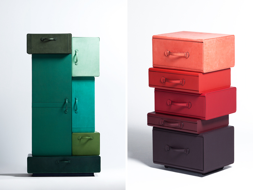 leather suitcase furniture by maarten de ceulaer for nilufar