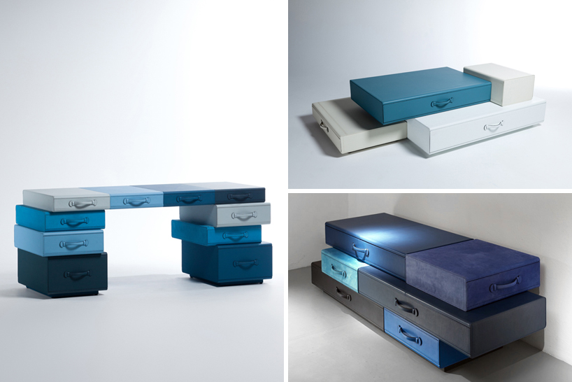 leather suitcase furniture by maarten de ceulaer for nilufar