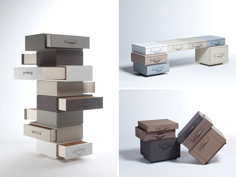 leather suitcase furniture by maarten de ceulaer for nilufar
