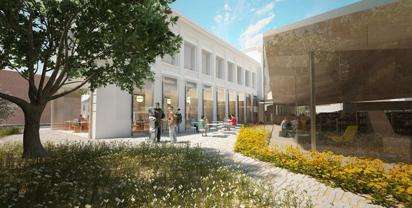 tank architectes: mediatheque de la madeleine under construction