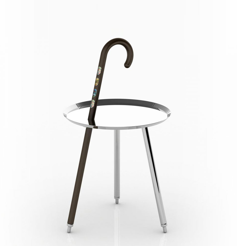 urbanhike table with hiking stick by marcel wanders for moooi