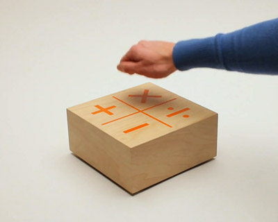 knock knock interactive wooden calculator by khalil klouche