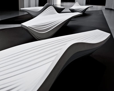zaha hadid: serac bench for lab 23 