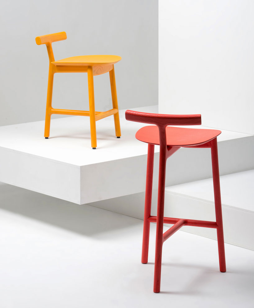 radice three-legged stool by industrial facility for mattiazzi