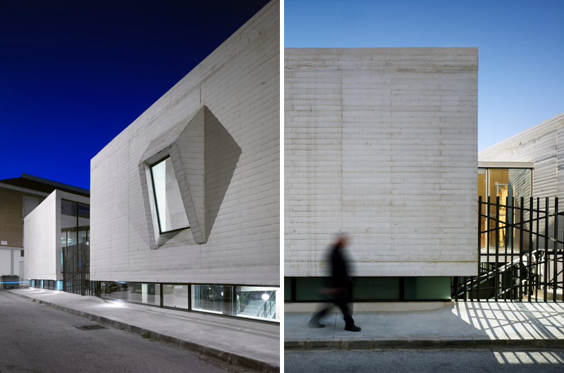 castroferro arquitectos: elevated concrete library in malaga 