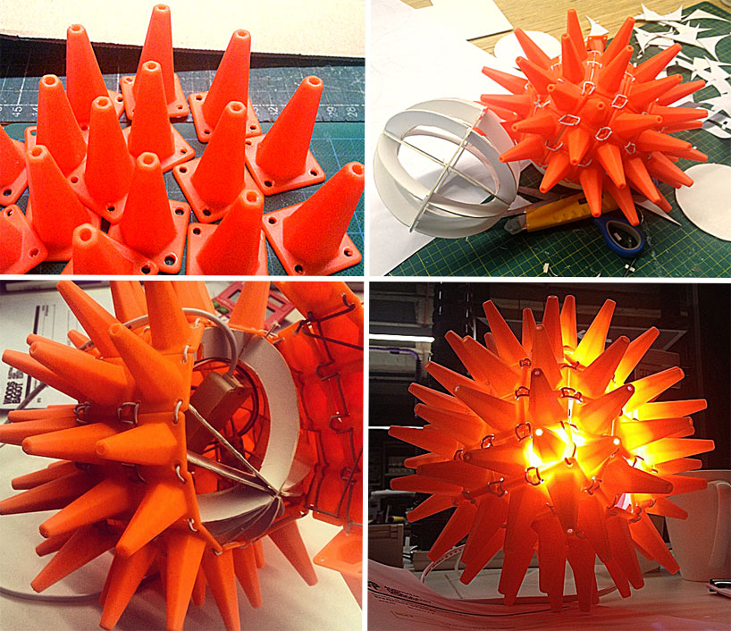 giant glowing orb made from 200 pylons by woods bagot
