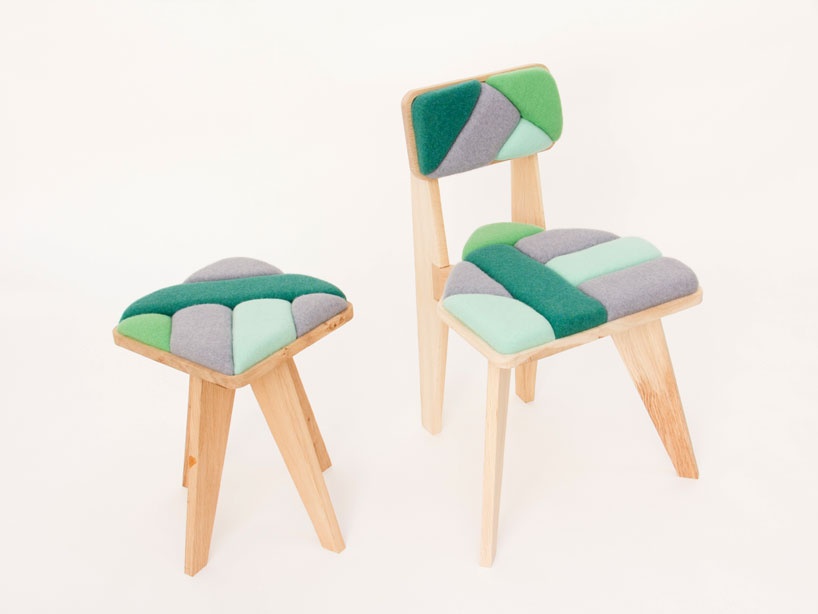merel karhof creates a collection of furniture using a wind knitting factory