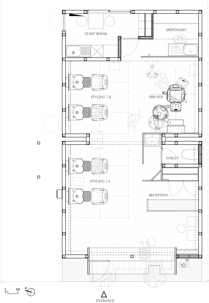 tsubasa iwahashi architects: folm arts beauty salon, osaka
