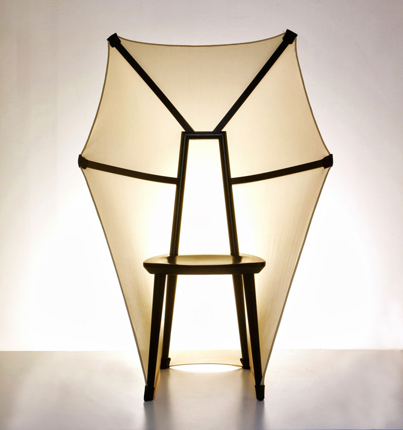 farg & blanche's fly F A B chair references a bat wing