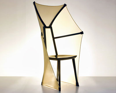 farg & blanche's fly F A B chair references a bat wing