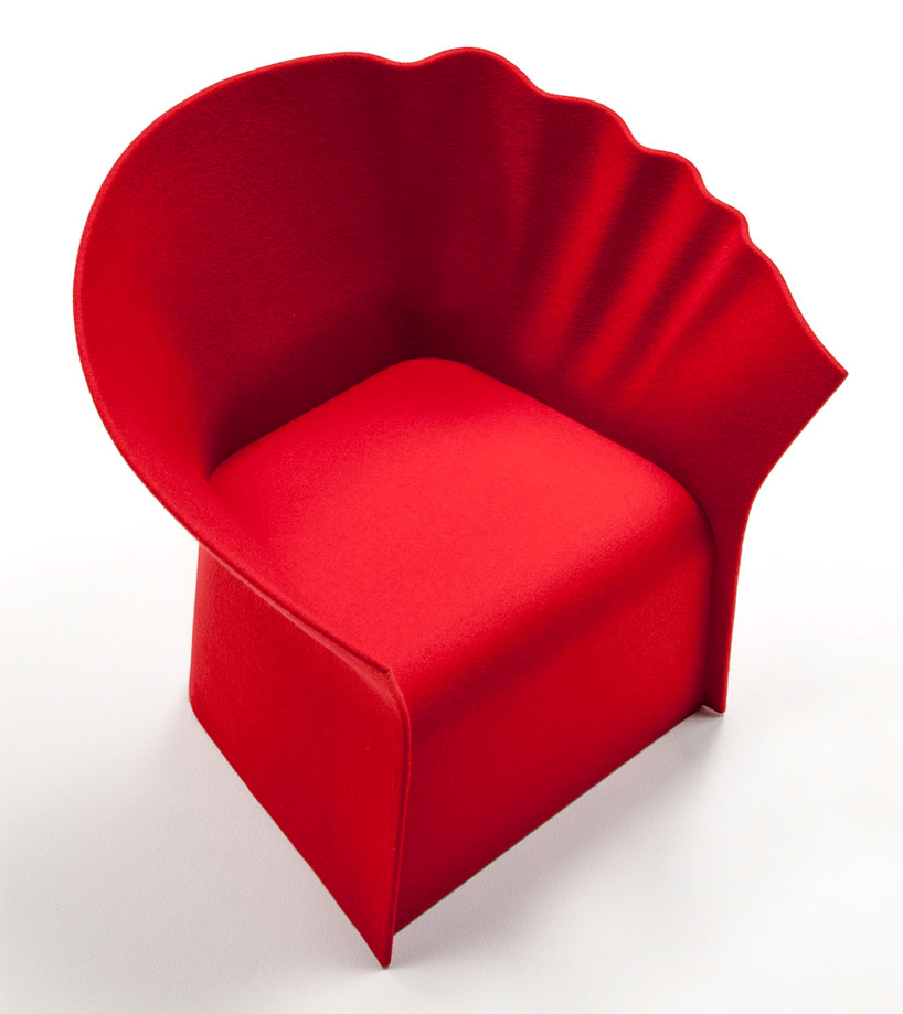 junpei tamaki's chair drapes like a japanese dress