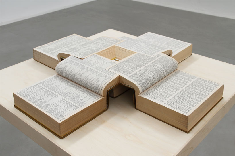 book sculptures by odires mlaszho at the venice art biennale