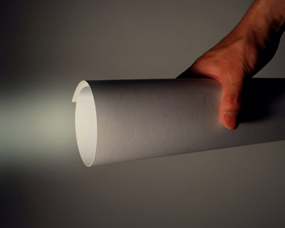 paper LED torch light by kazuhiro yamanaka