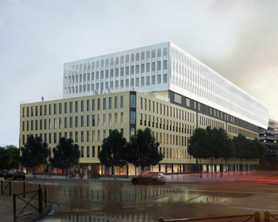 paul andreu: municipal building in bordeaux, france