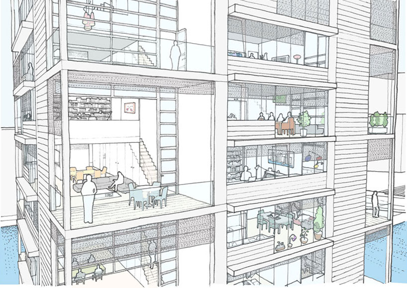 shigeru ban: watertowers hafencity, hamburg