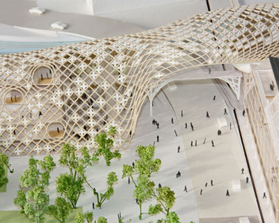 shigeru ban: swatch HQ + production buildings for omega