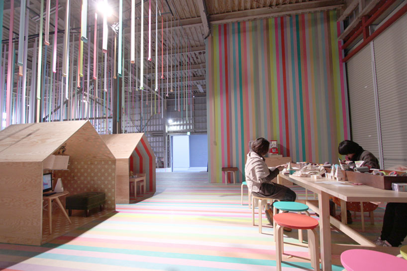 iyama design: mt hanging masking tape installation