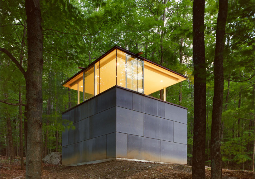 scholar's library by GLUCK+ is a sanctuary in the forest